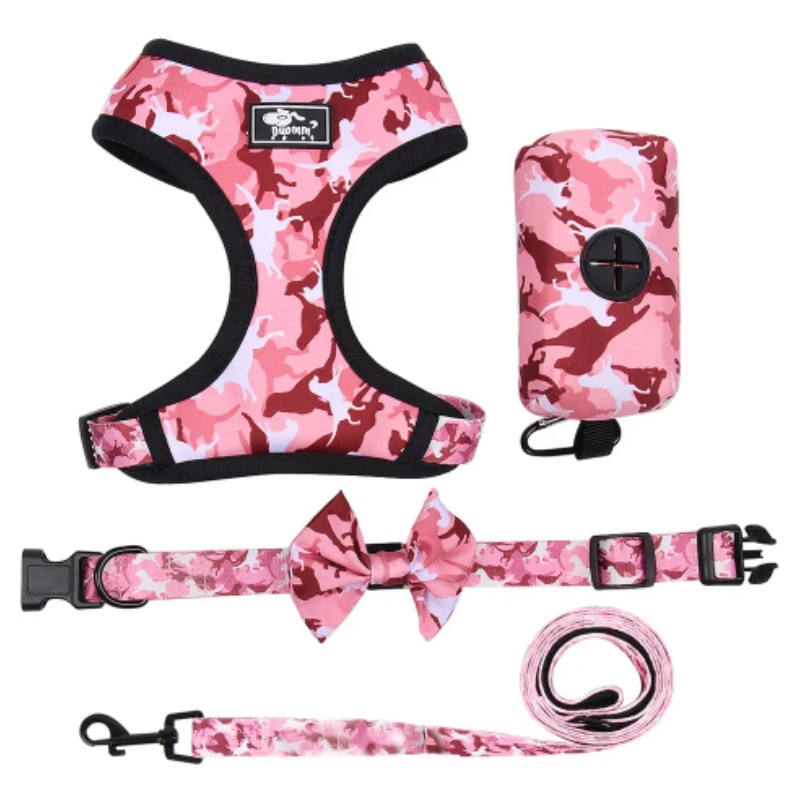 Léas Puppy só saincheaptha collar inchoigeartaithe peataí inchoigeartaithe bandana inchúlaithe agus leagacha úim mhadraneoprene